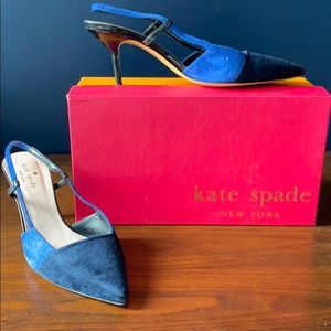 Kate Spade pointy toe sling back heels